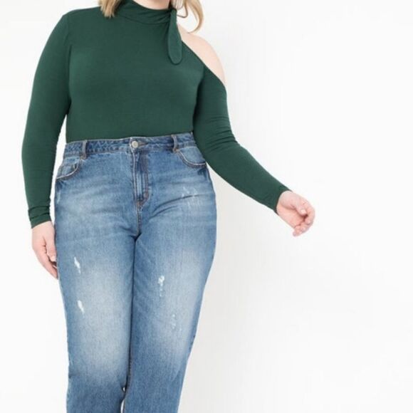 Eloquii Tie Neck Top - Picture 1 of 6